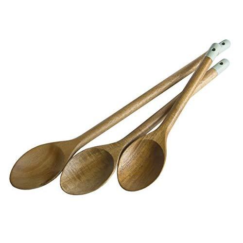 Jamie Oliver Wooden Serving Spoons - Cooking Utensils for Baking, Mixing and Serving - Set of 3