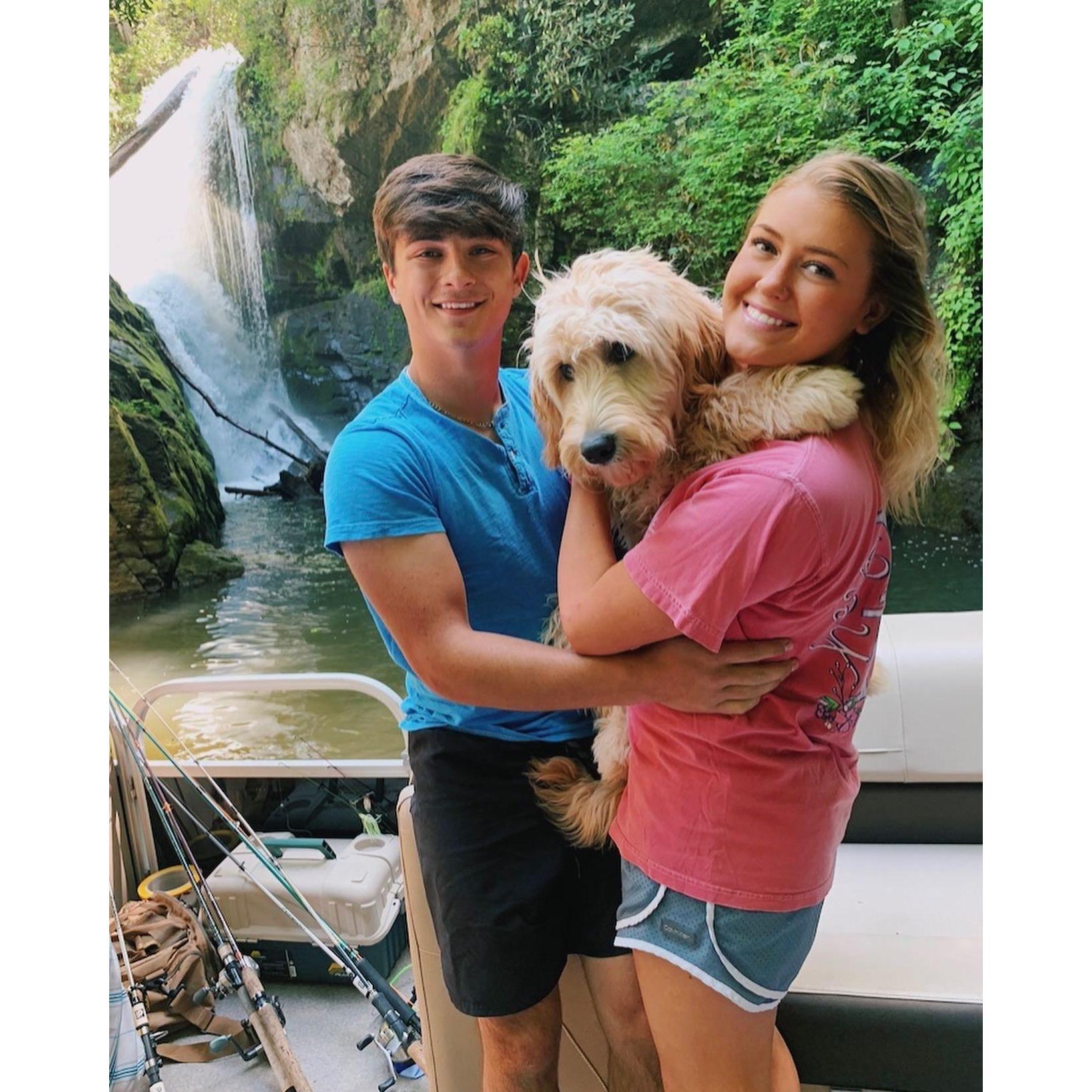 Lake Jocassee with our pup 2020