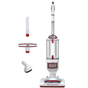 Shark Upright Vacuum Cleaner | Rotator Lift-Away | Pet Hair, Carpet & Hard Floor Cleaning | Dusting Brush, Upholstery & Crevice Tools | HEPA Filter | Swivel Steering | Headlights | White/Red | NV501