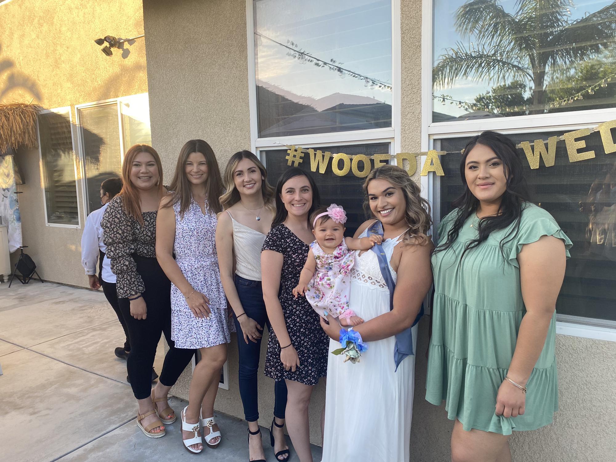 Camille & the bridal party ! Just missing one flower girl in this photo