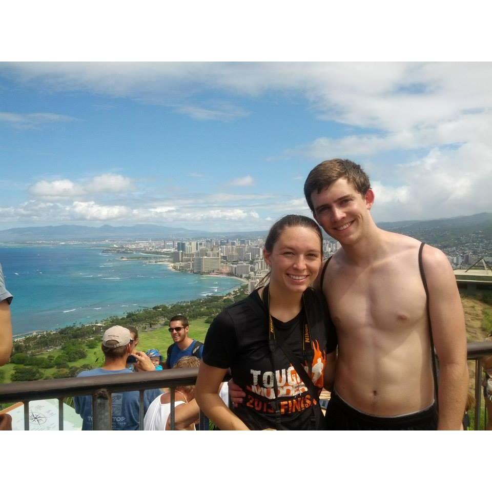 Overlooking Waikiki and Honolulu from the top of Diamond Head Crater
June 2014