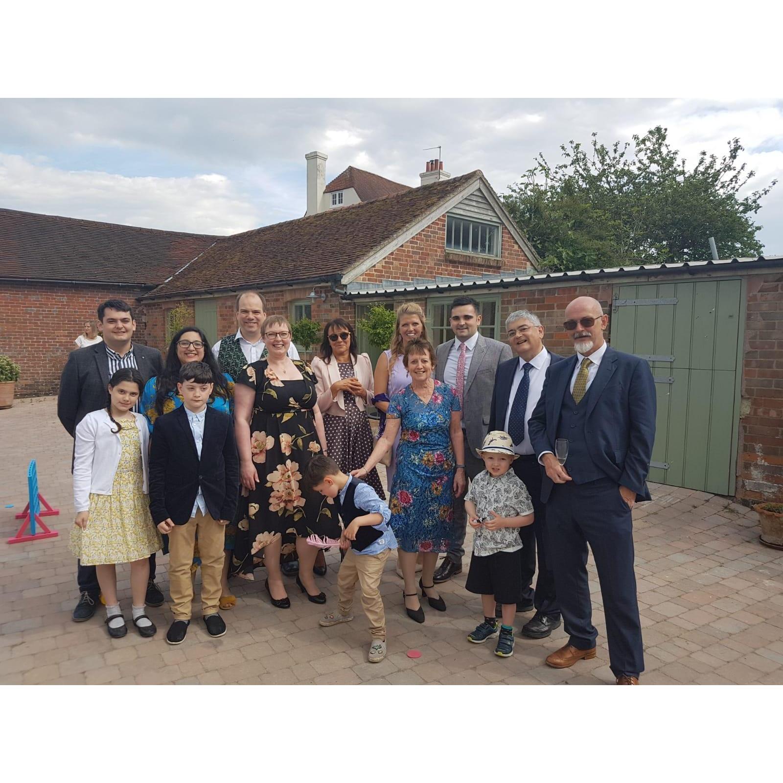 A hefty portion of the McSweeny family at the wedding of Megan (Ross's cousin) and Fred Batchelor.