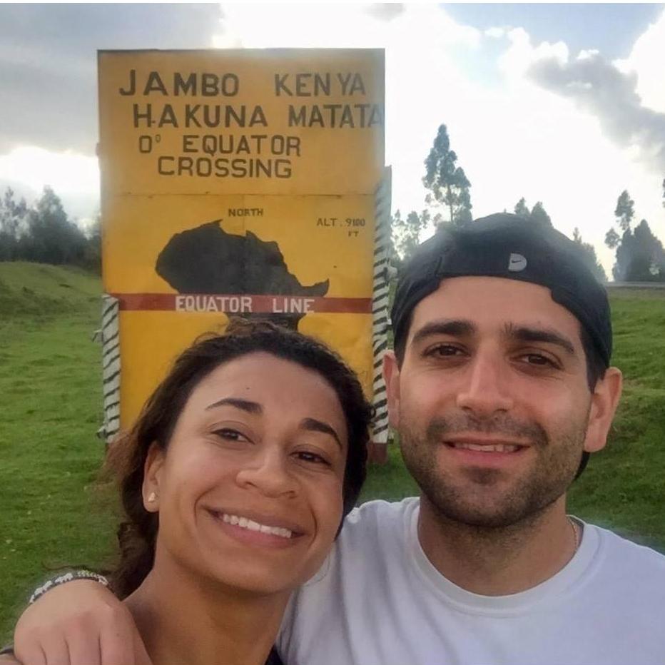 Popped out of the car to take a picture at the equator in Kenya!