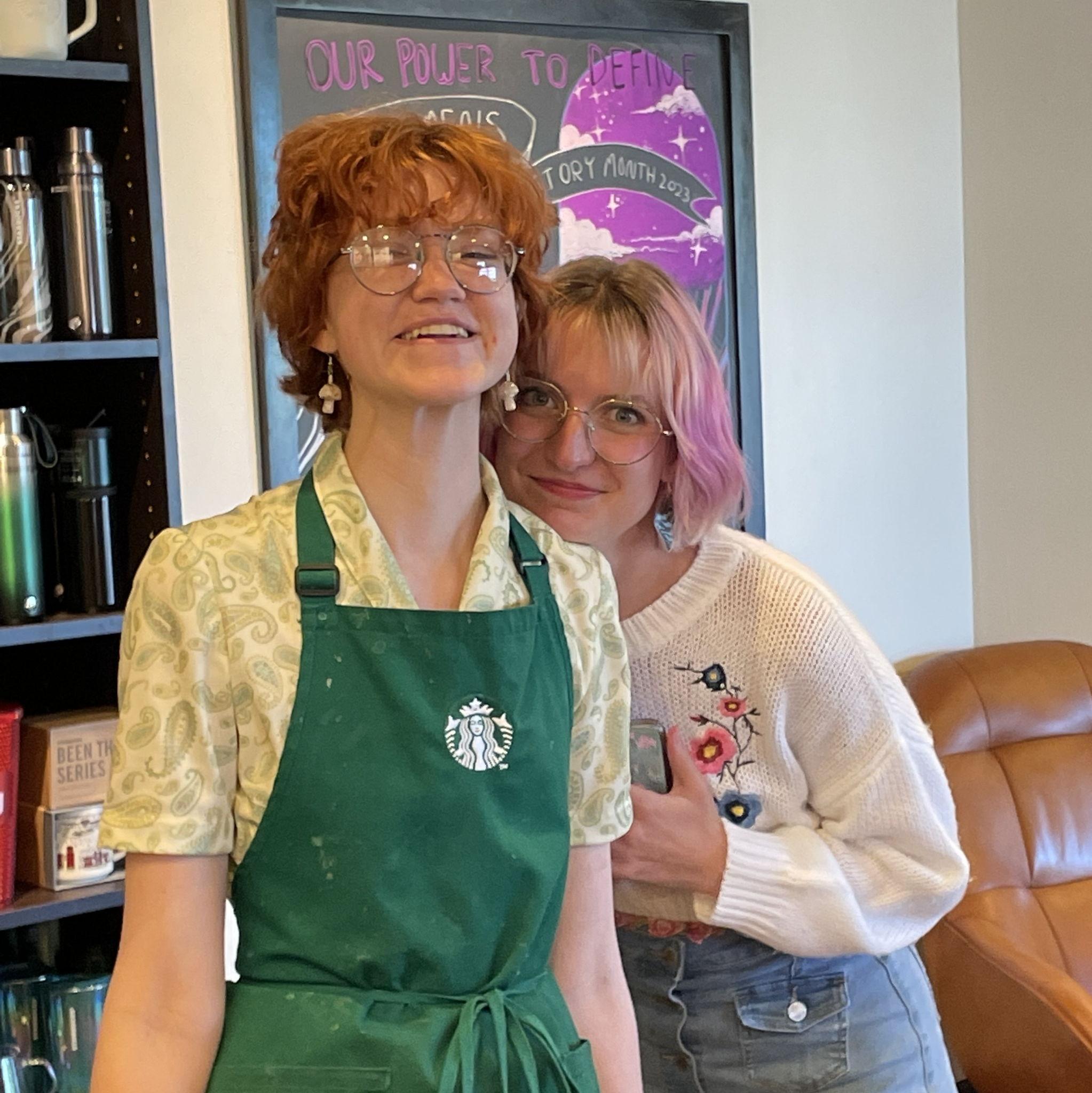 This is Ella's favourite photo of Aislyn in the whole world, green apron and all.