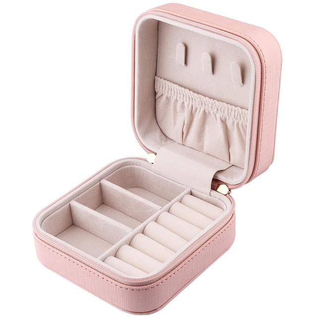Small Travel Jewelry Box - Pink