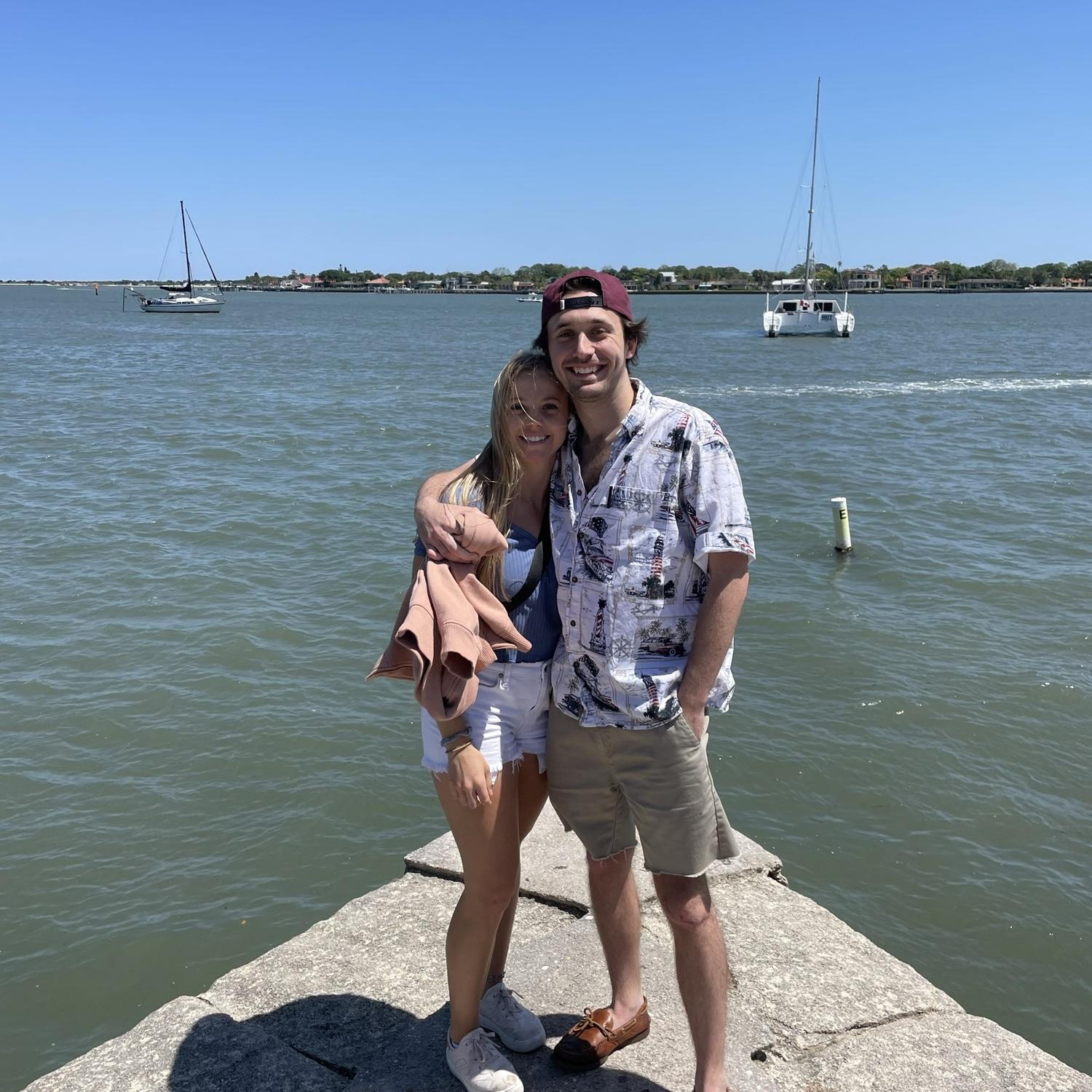 Our first photo together. When Tony came to visit Jacksonville, FL and we took a day trip to St. Augustine.