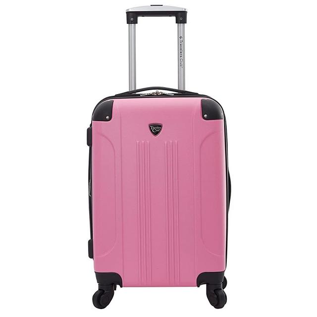 Travelers Club Chicago Expandable Luggage, Hot Pink, 20" Carry-On