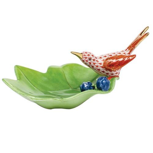 Herend Hummingbird on Leaf