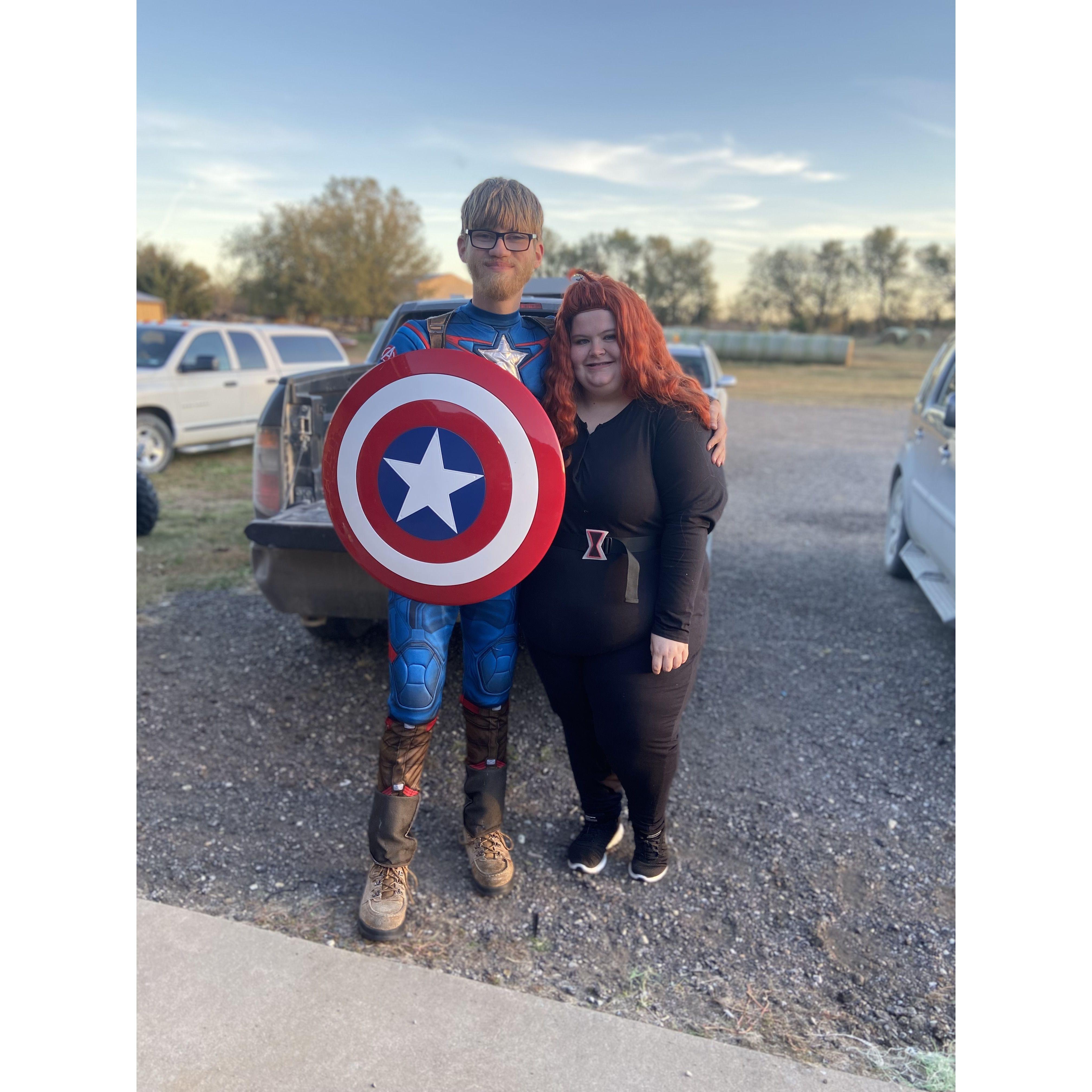 Matching Marvel costumes for halloween, because duh