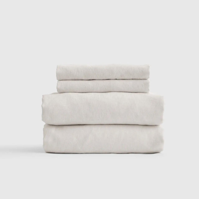 European Linen Sheet Set in Sand, Queen