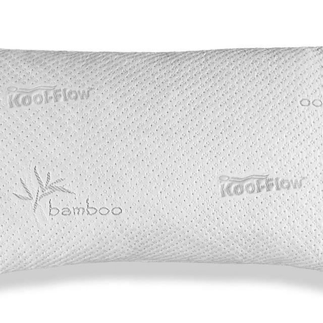 Xtreme Comforts Hypoallergenic Shredded Memory Foam Pillow with Kool Flow  Bamboo Cover - Machine Washable 