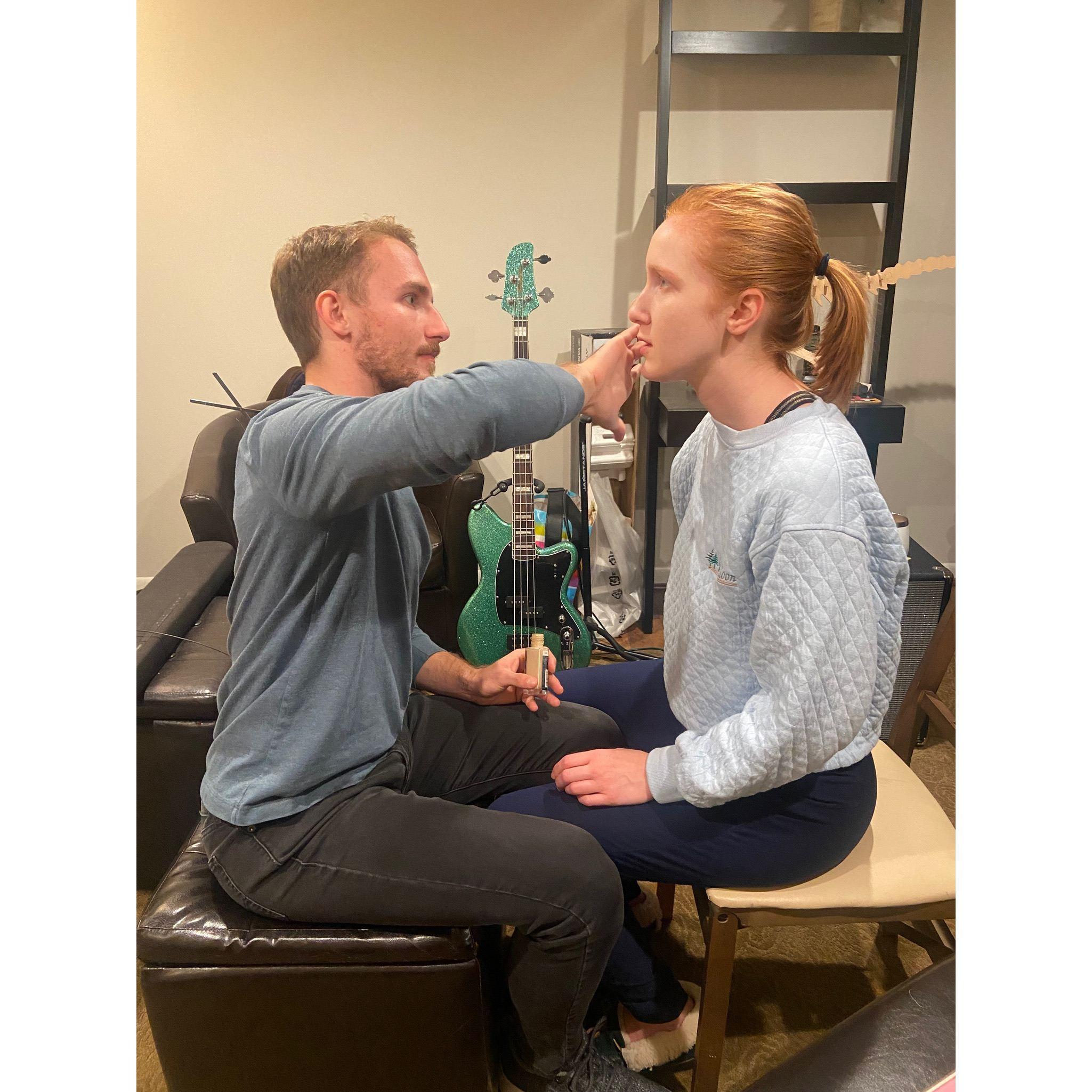 Recommended date activity - do your girlfriend's makeup.