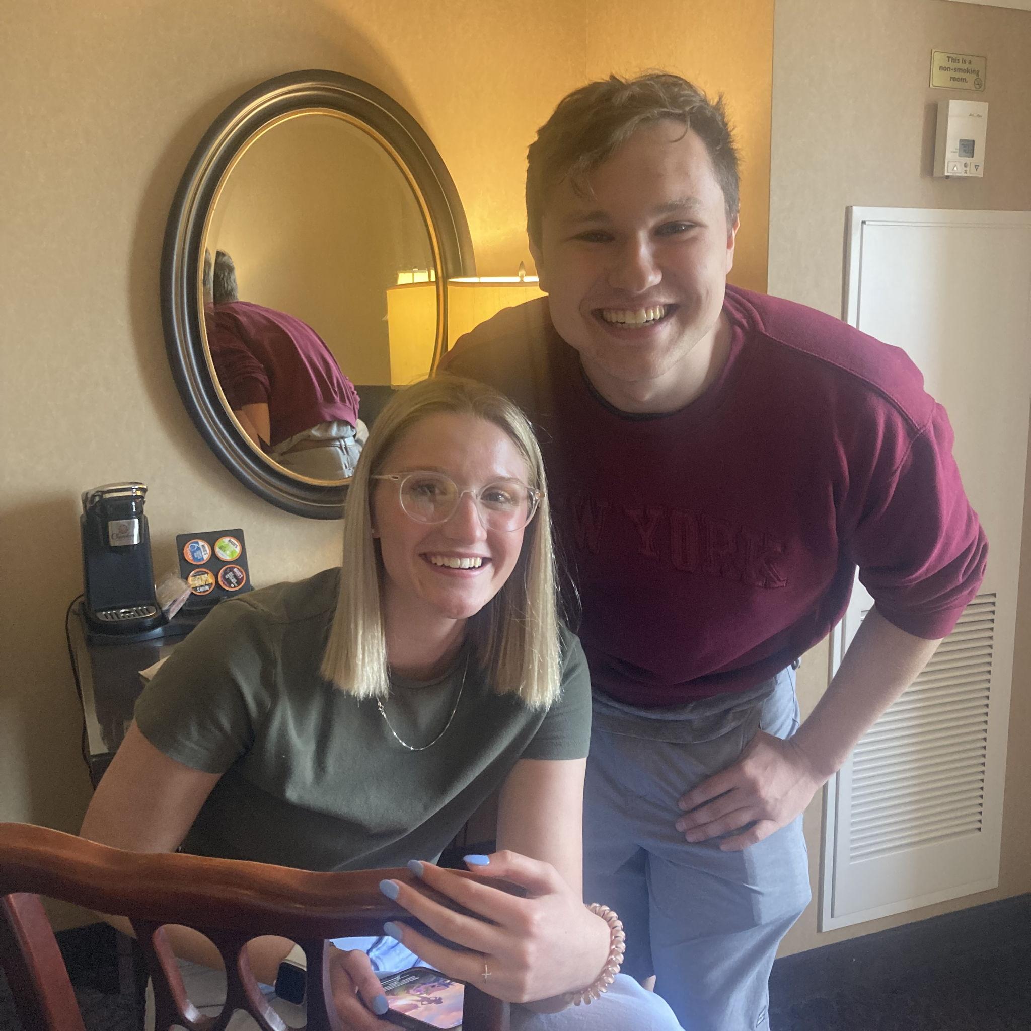 Us ONE day before we started dating!