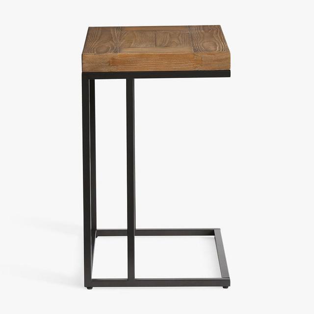 Malcolm 24" Rectangular C-Table, Glazed Pine