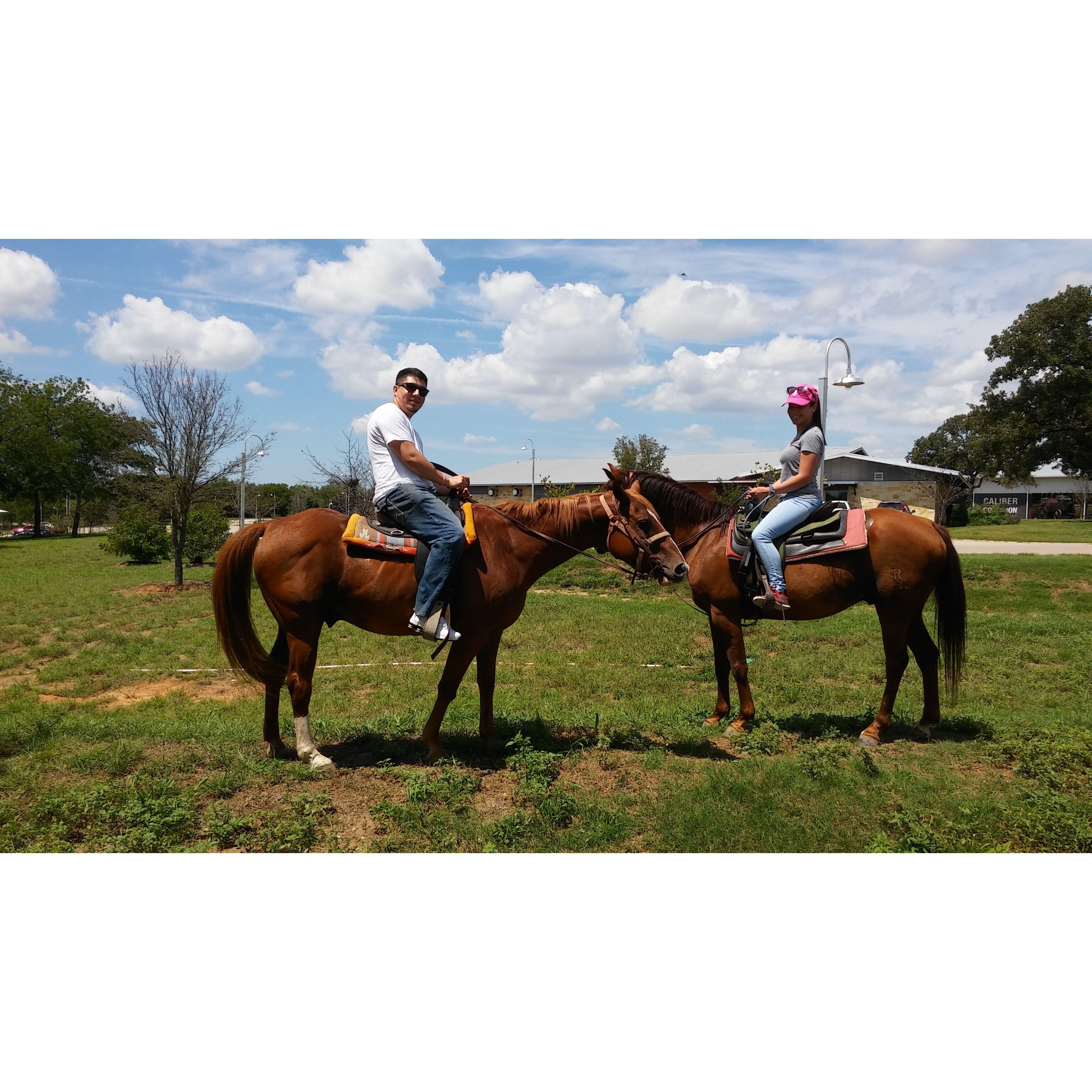 First time ridding horses!