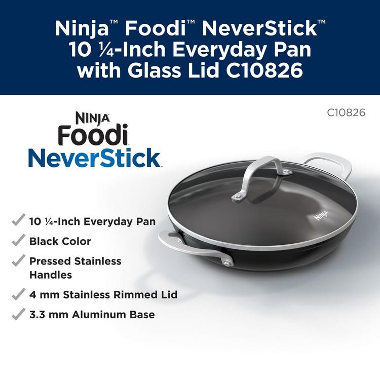 Ninja Foodi NeverStick Premium 10 1/4-Inch Glass Lid | LID26C3