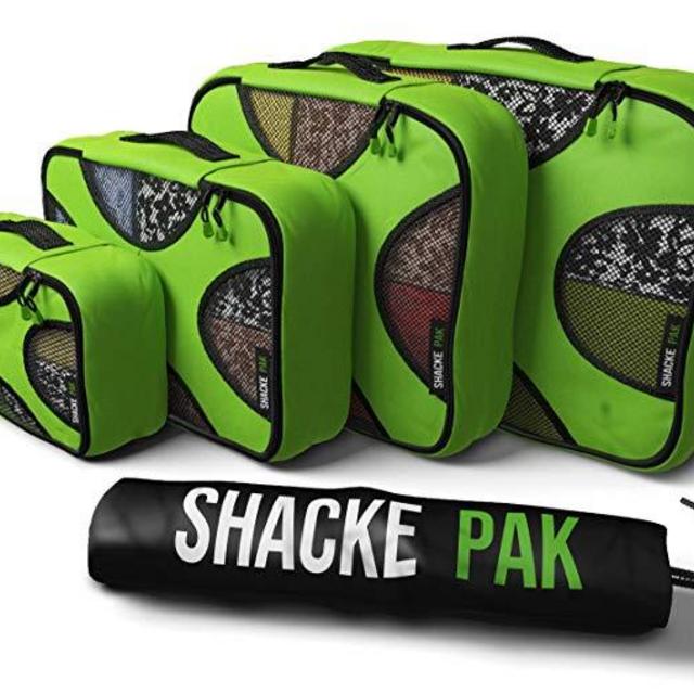 Shacke Pak - 4 Set Packing Cubes - Travel Organizers with Laundry Bag