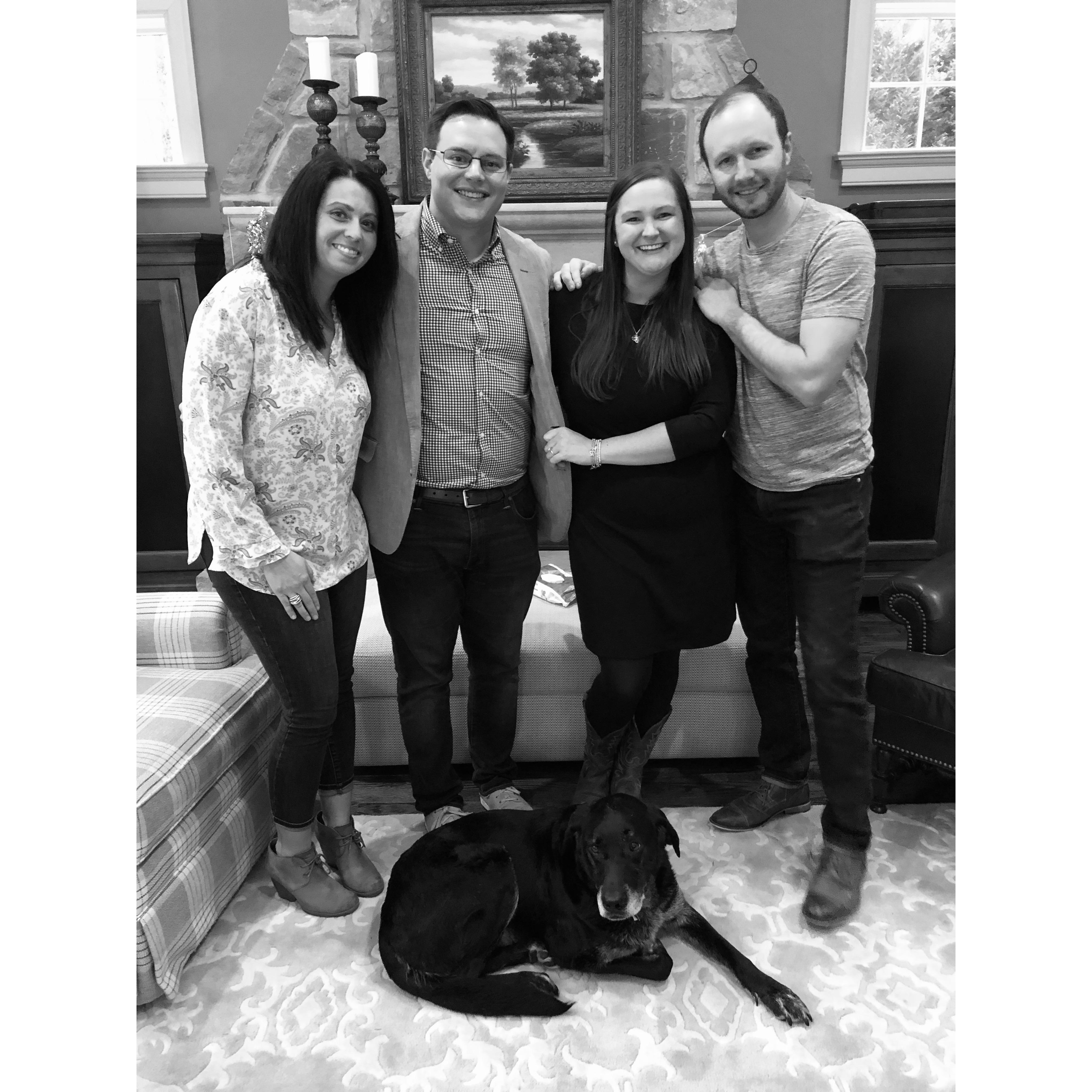 Hailey and Roger with friends Melissa and Justin (and sweet Rudy pup)
