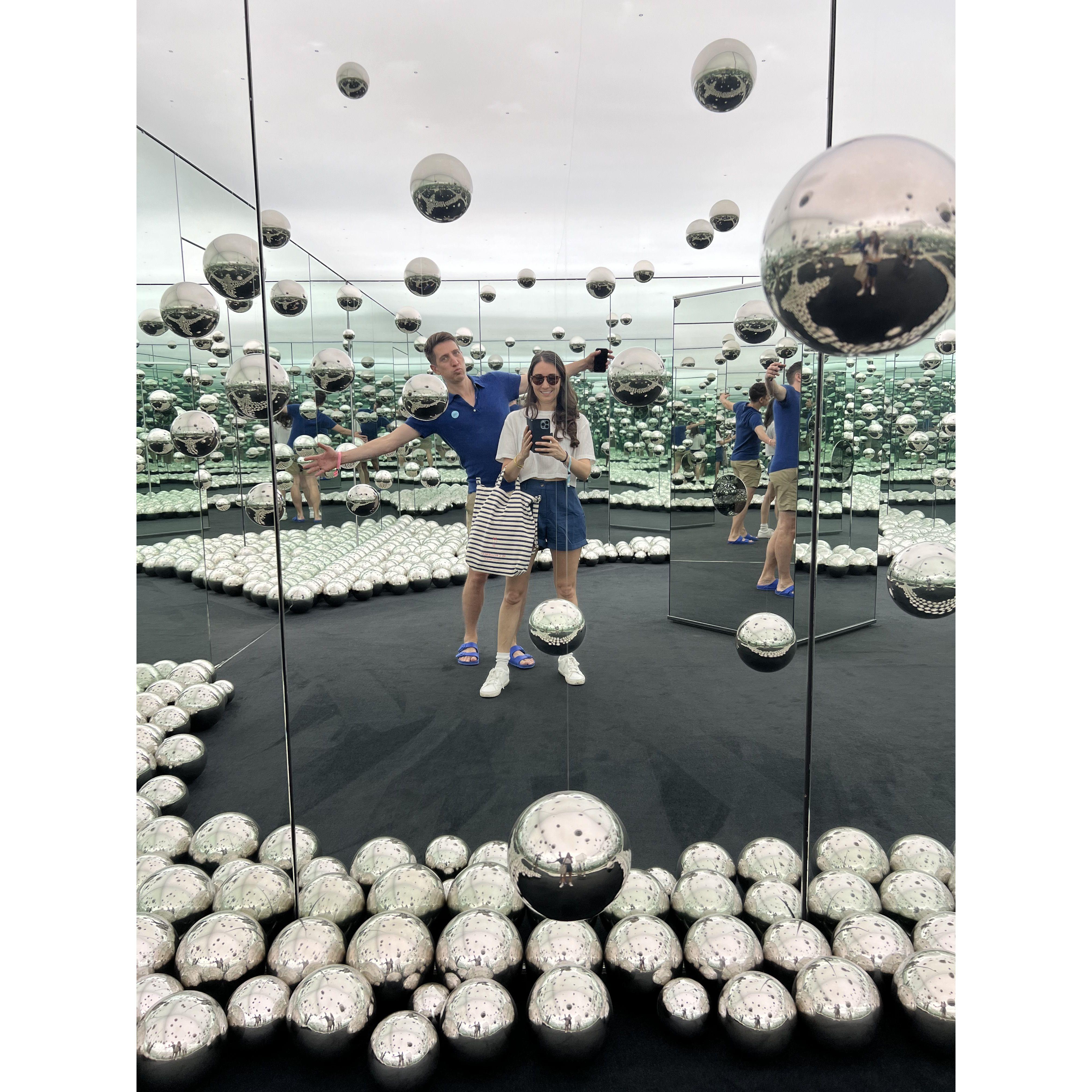 The Rubell Museum is where we had our 2nd date, so we're excited to host our ceremony and reception there! Pictured; The Yayoi Kusama Infinity Room.