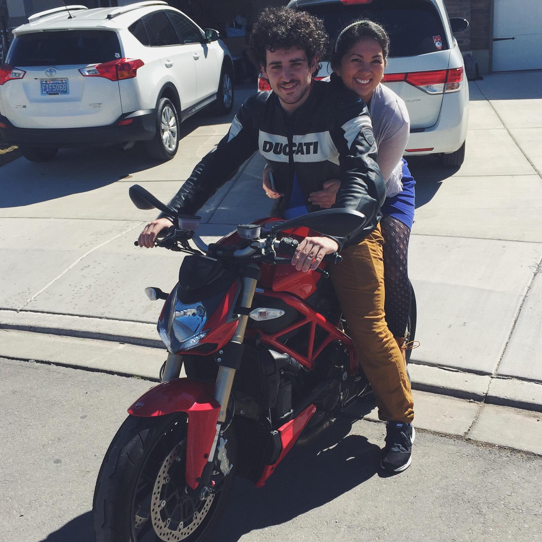 Riding Pop's motorcycles together! March 2016.