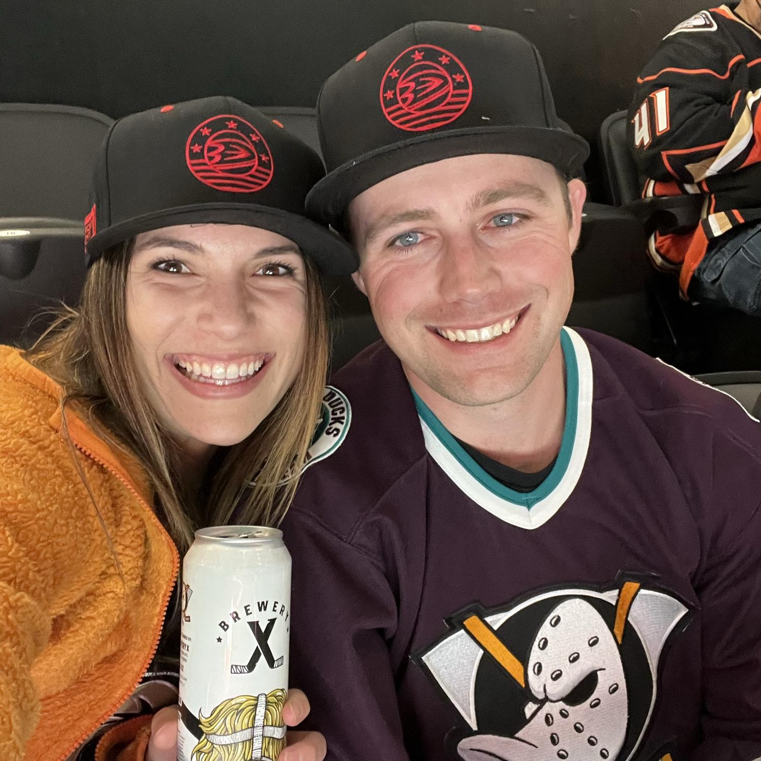 My forever ducks partner... thank goodness one of us isn't a Kings fan!