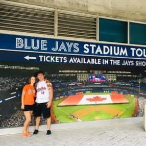 Ross and I outside the Blue Jays Stadium. Let's go Orioles!
