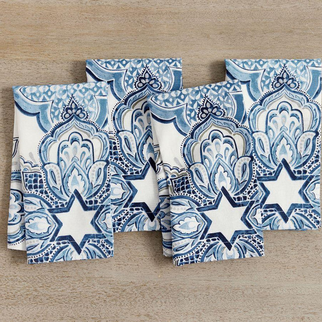 Hanukkah Medallion Napkins, Set of 4