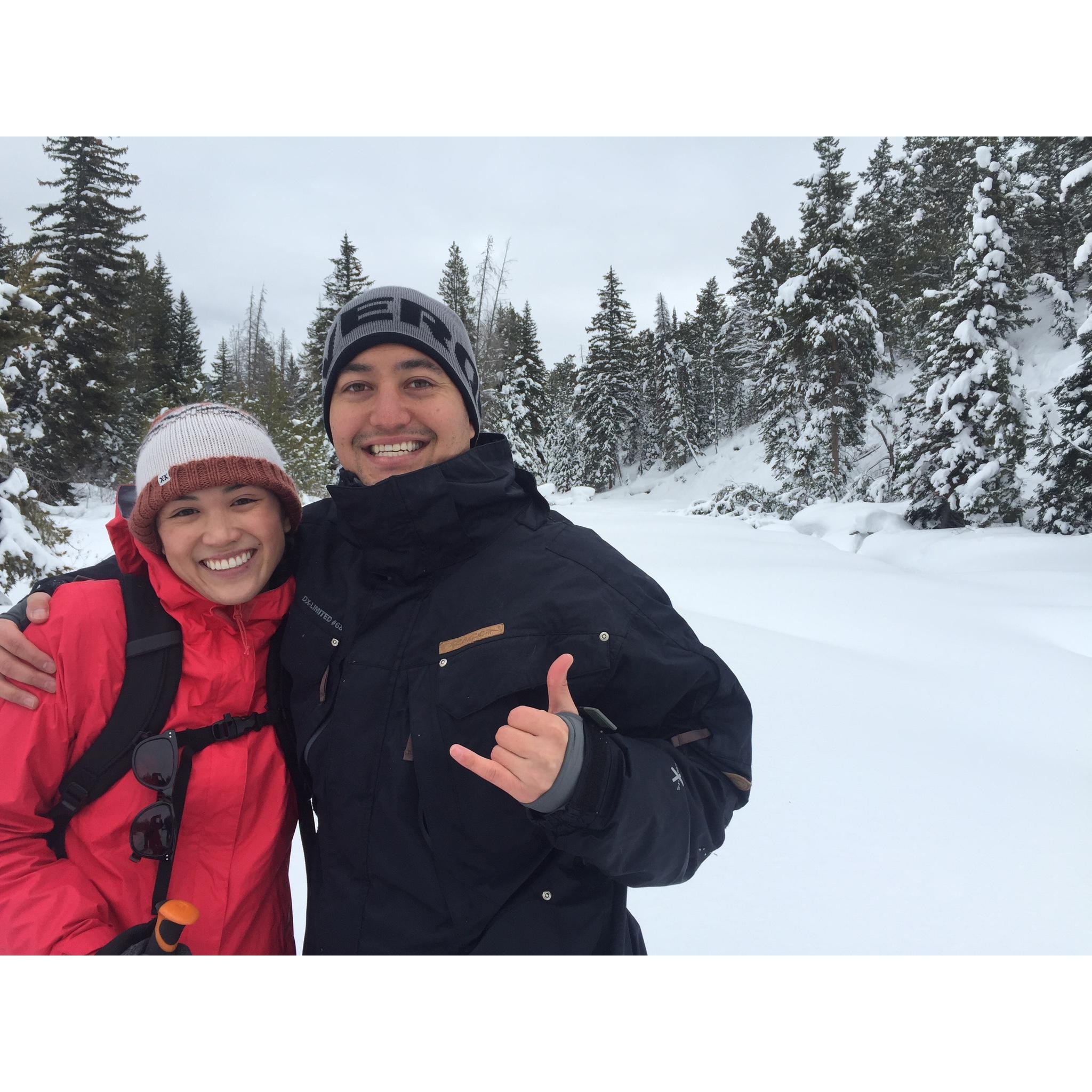 Snow shoeing in the Uintas