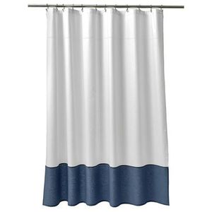 Oxford Stitch Shower Curtain (72"x72") White/Blue - Fieldcrest™