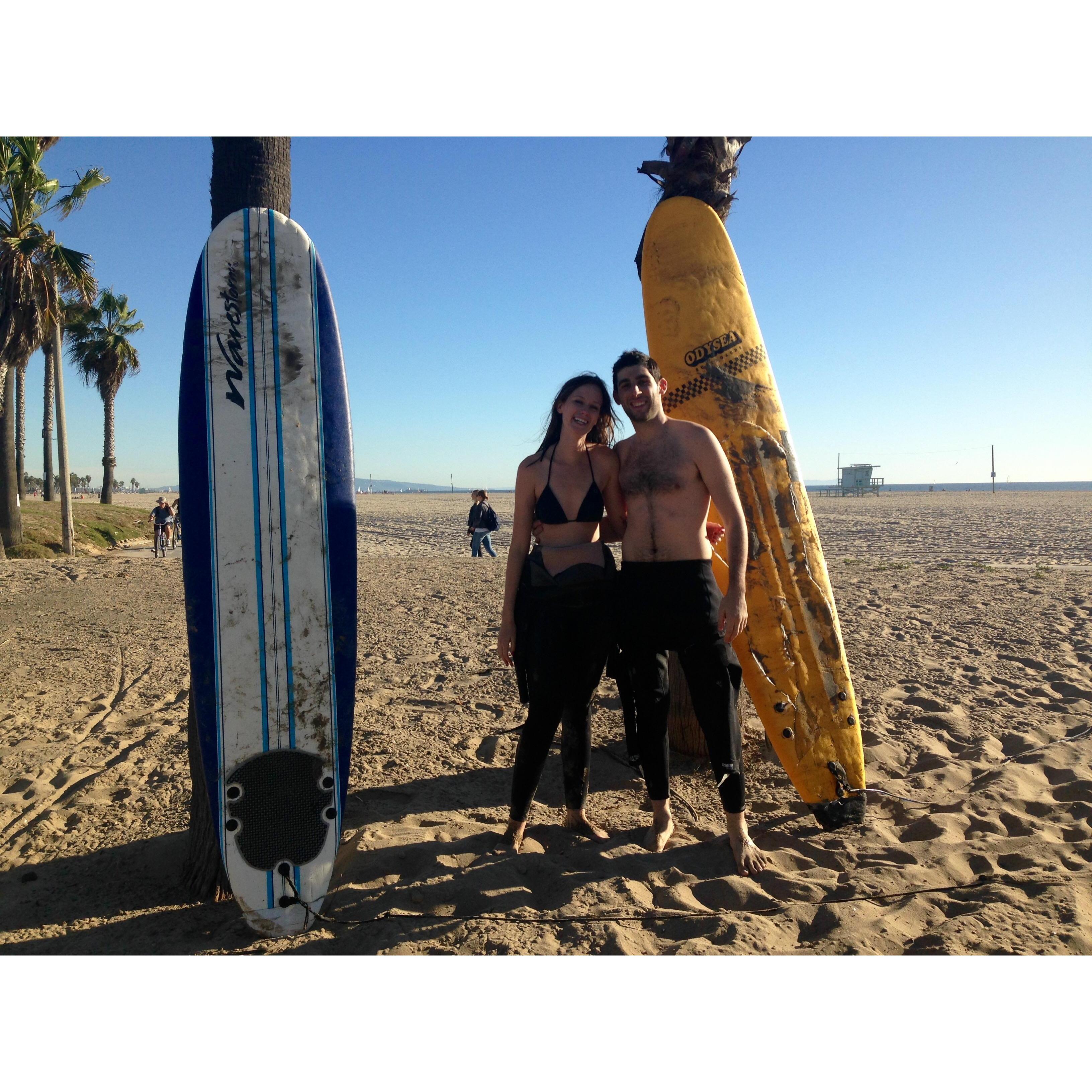 Surf lessons at Venice Beach 11/7/15