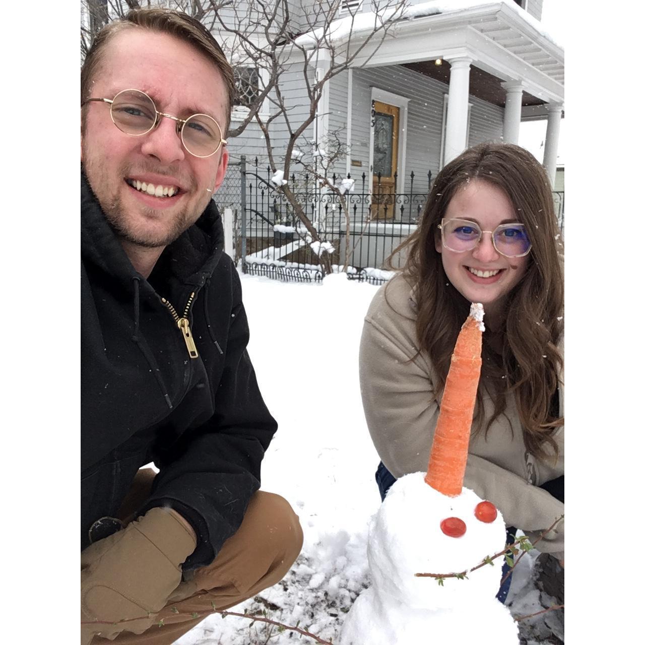 Nathan's birthday snowman.