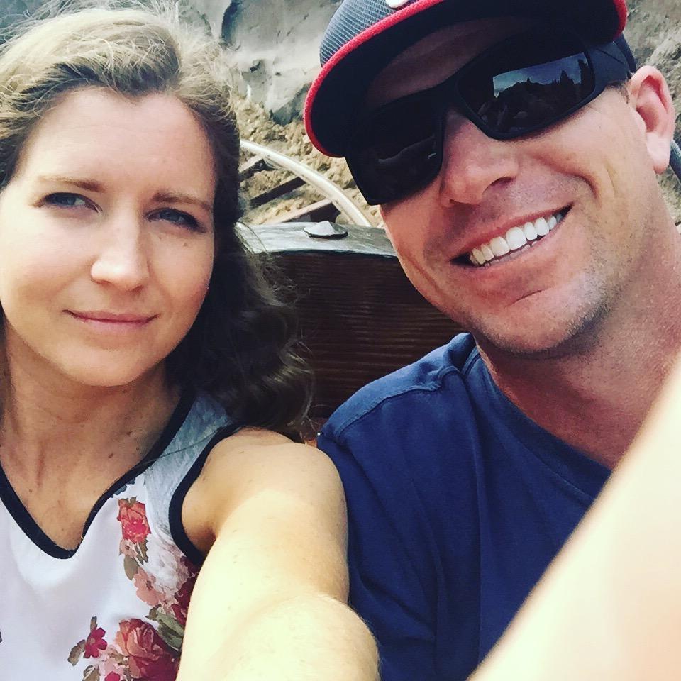 First trip to Disney World with Corey's parents. We are on Thunder Mountian here:)
