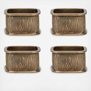 Blenheim Oak Napkin Ring, Set of 4