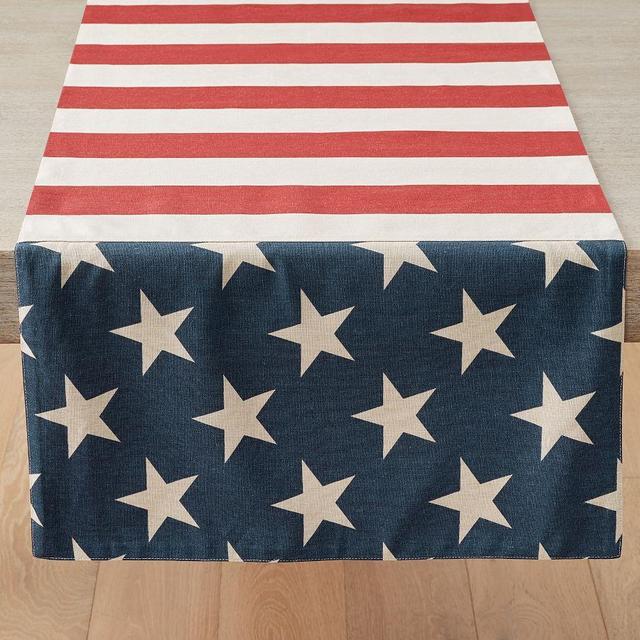 American Flag Cotton/Linen Table Runner