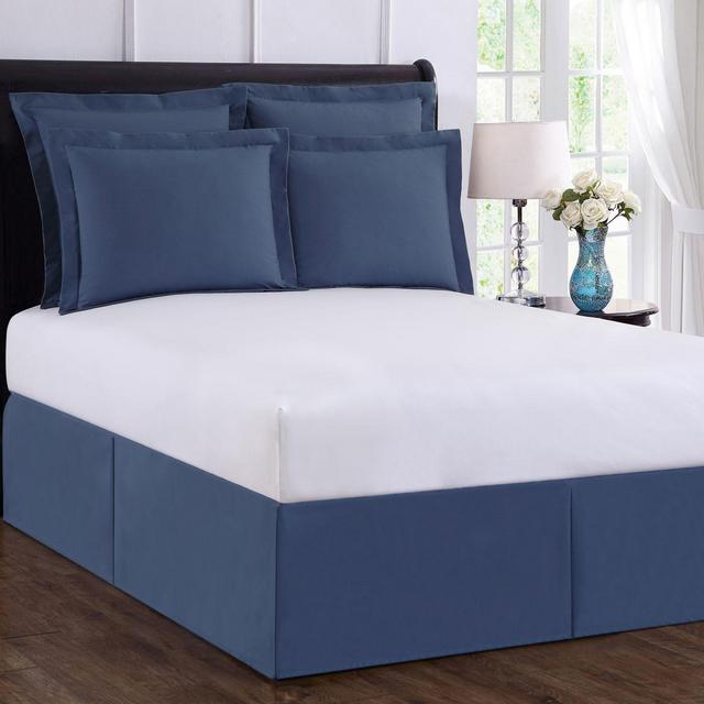 Wrap-Around Wonderskirt King Bed Skirt in Blue