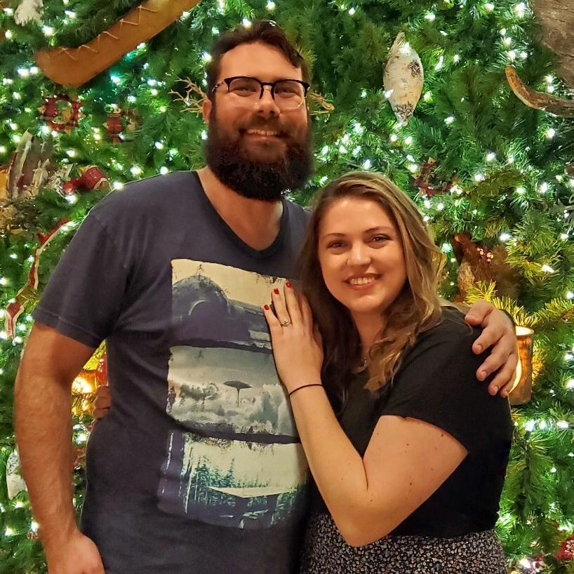 Enjoying our engagement while visiting Jay's family in Florida!