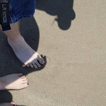 Feet in the sand!