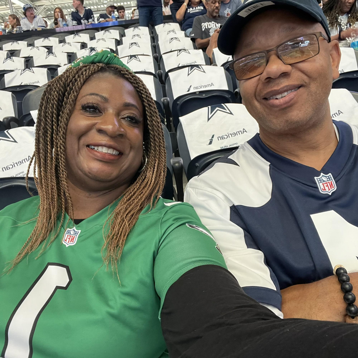 Eagles versus the cowboys