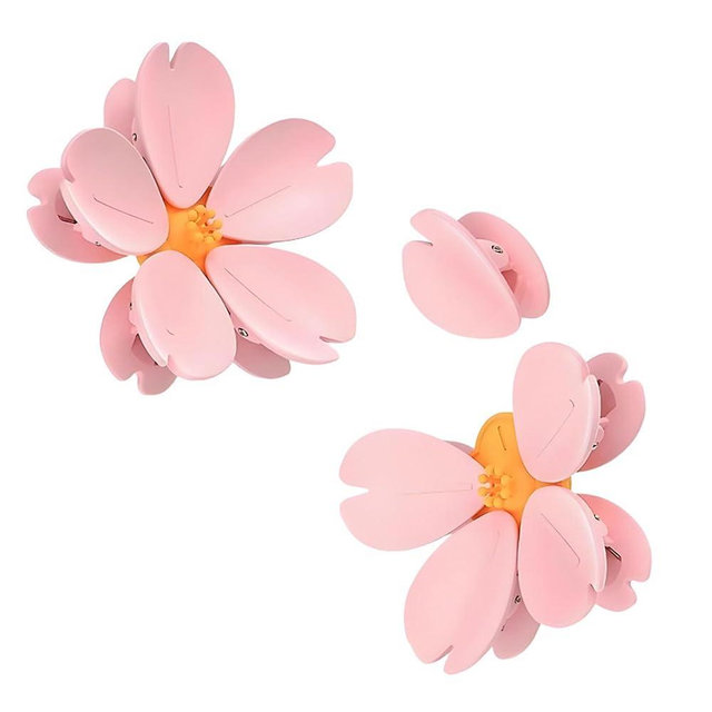 LaZooYoo Cherry Blossom Magnetic Bag Clips, Pink Sakura Food Sealing Clip for Kitchen, Decorative Fridge Magnets, 2 Flower 10 Clips