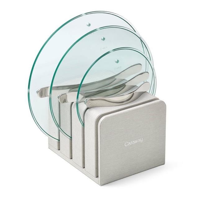 Caraway Glass Lids Set for Pots and Pans - Made With Tempered Glass - Sized to Fit Caraway Ceramic-Coated & Stainless Steel Cookware - Includes 3 Sizes - 8", 10.5", & 11.8"