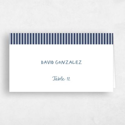 Midnight Blue Wedding Place Card - Sole