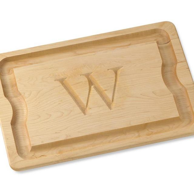 Monogram Carving Board, 20" X 14", Maple
