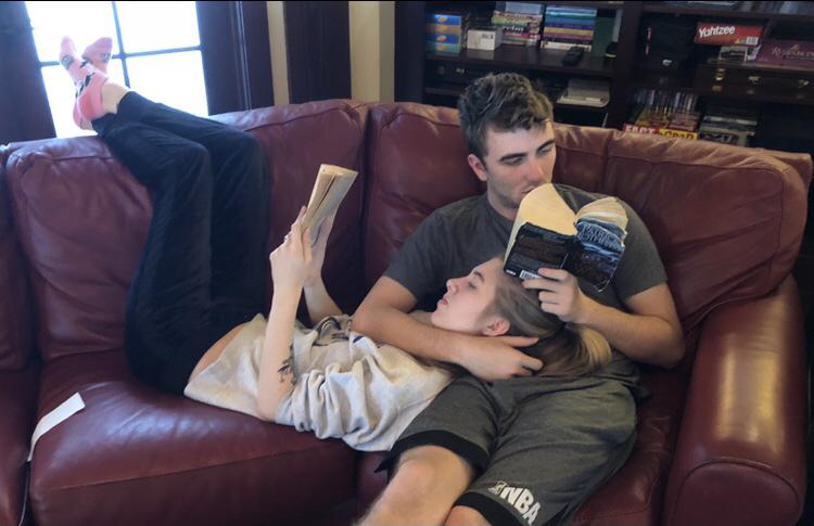 Our reading phase. We first bonded over reading books together :)