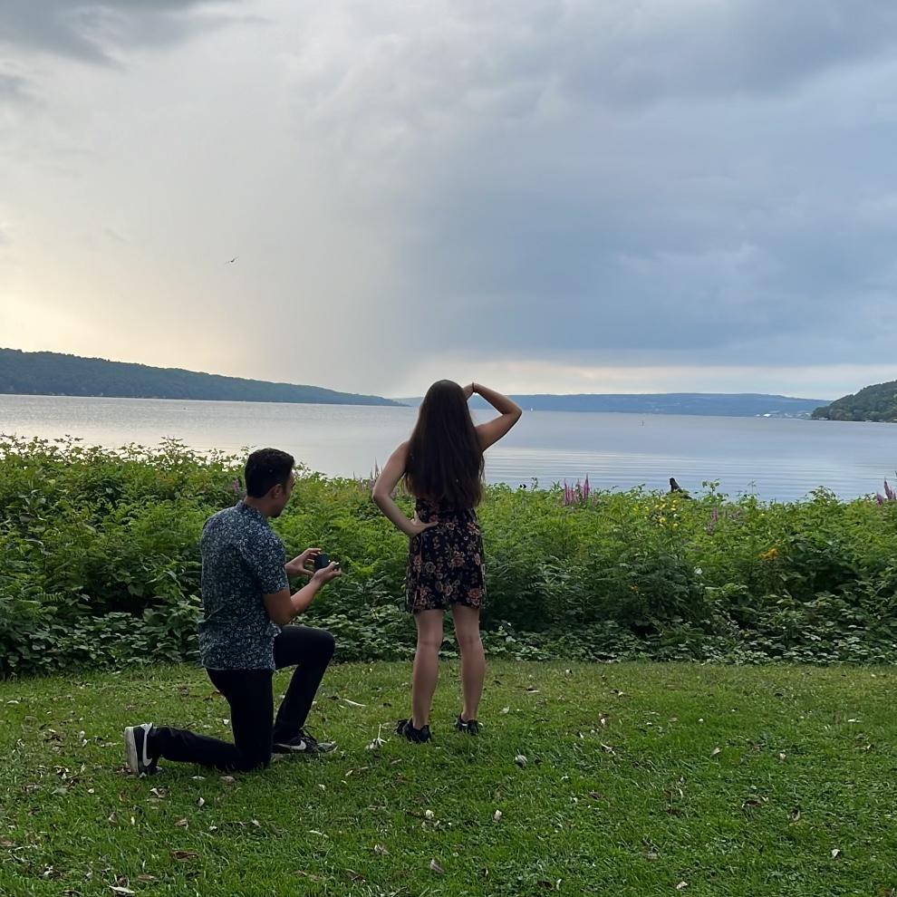 Before the proposal (unknown to Bella because she thought we were taking silly pictures) in Ithaca