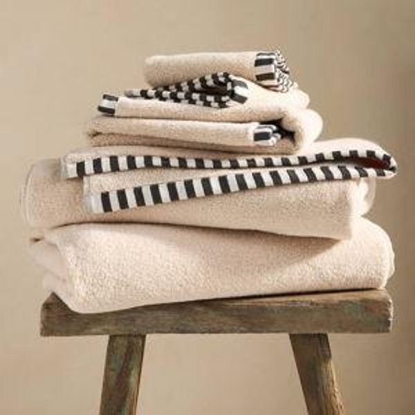 The Sloane Stripe Trim Soft Cotton Bath Sheet