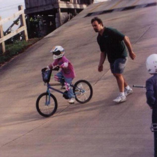 Madison's first day at BMX.
