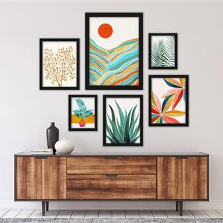 6-Piece Modern Tropical Greenery Gallery Wall Set