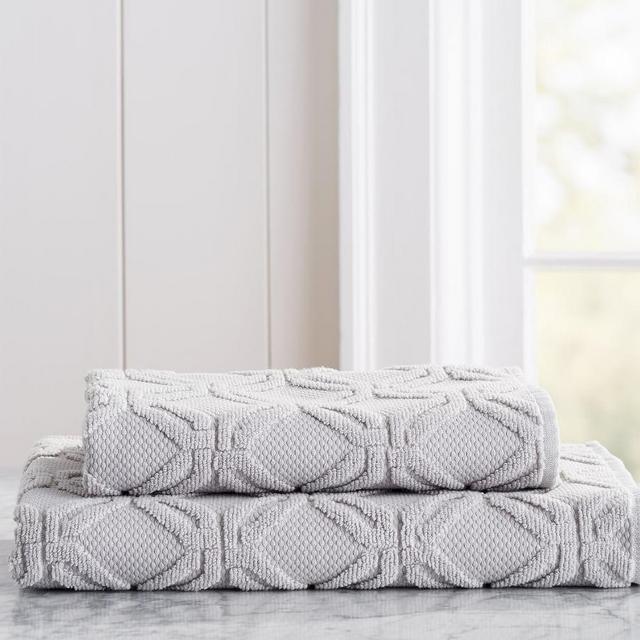 Blakely Organic Sculpted Hydrocotton Hand Towel, Grey Mist