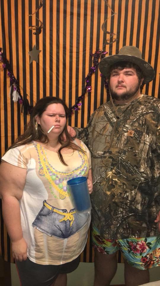We dressed up as Trailer Trash Tammy and her husband Greg!