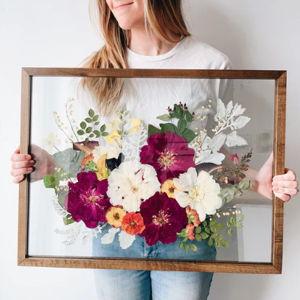 The Brides Bouquet Pressed in a frame
